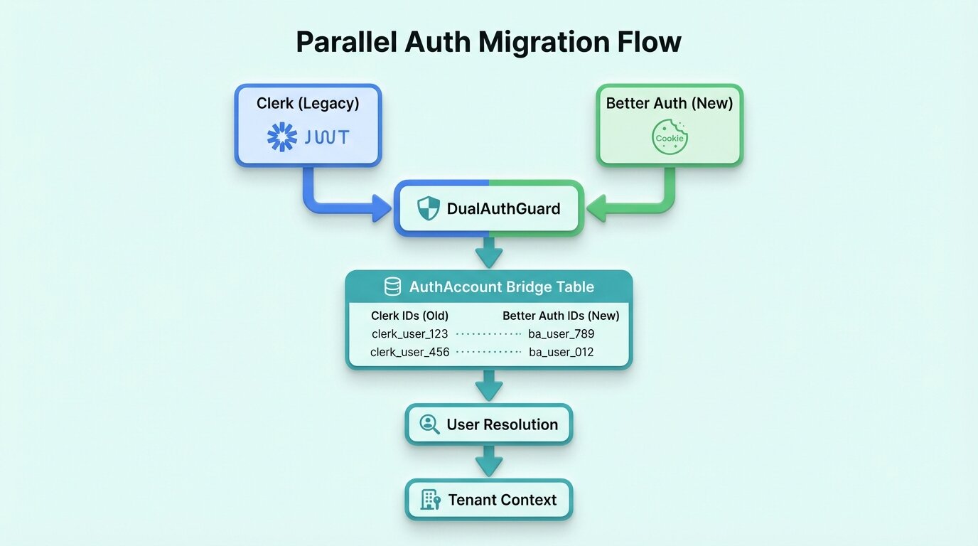 Auth migration flow diagram