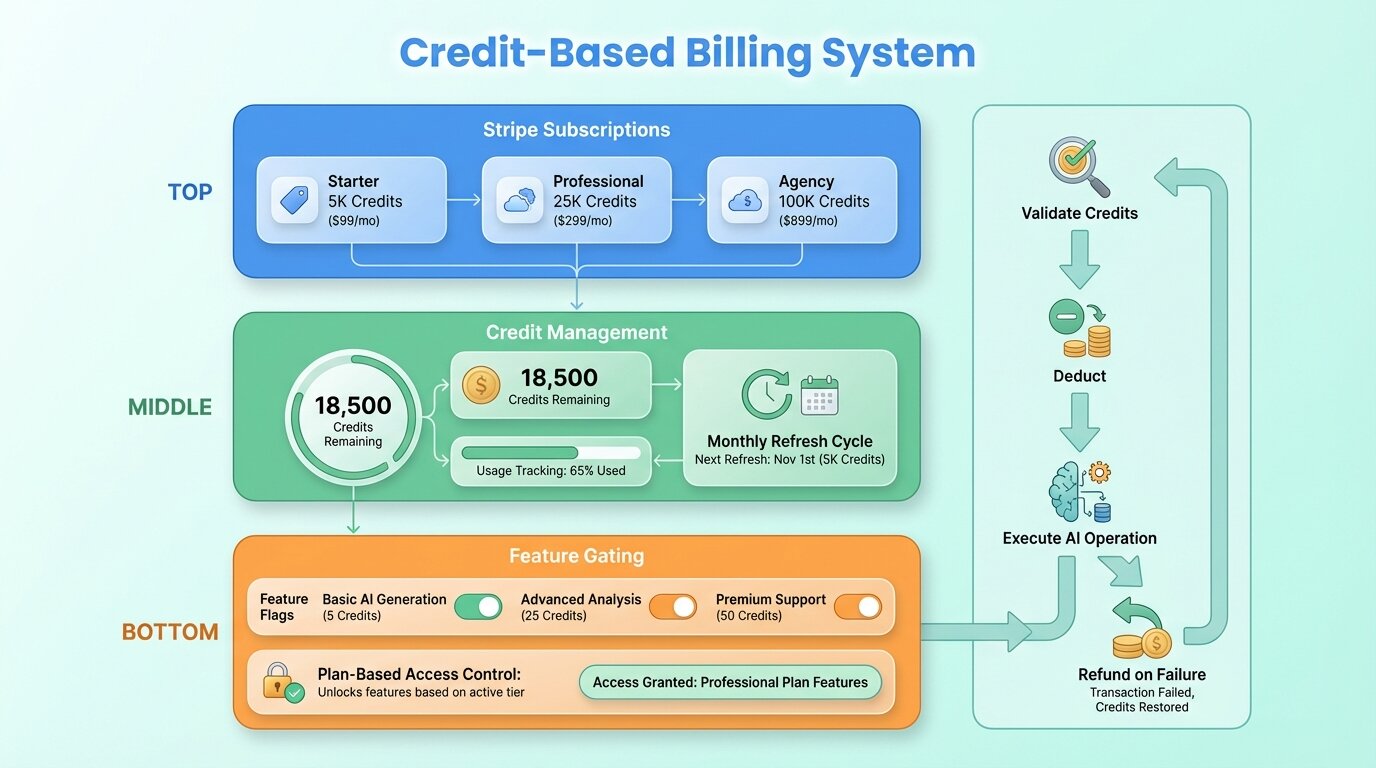 Credit-based billing system flow