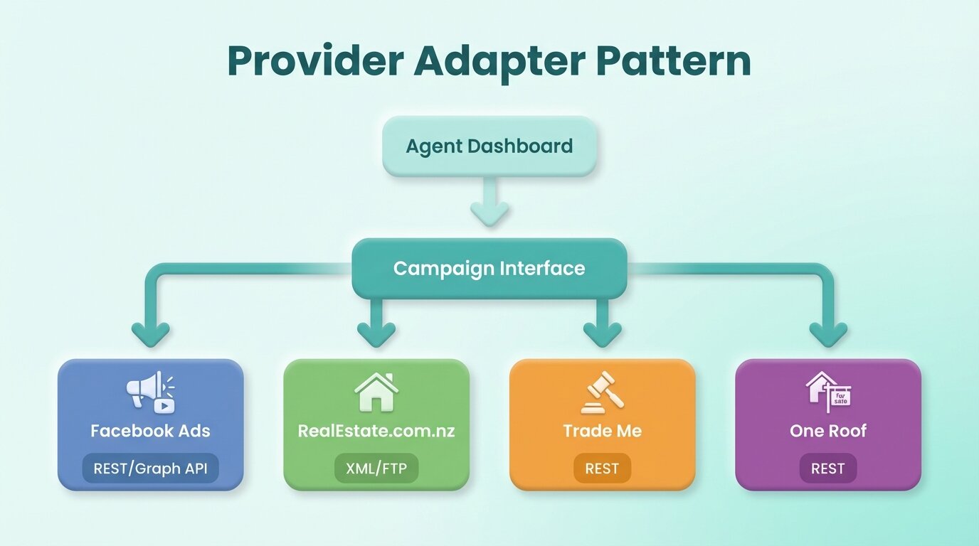 Multi-provider marketing adapter architecture